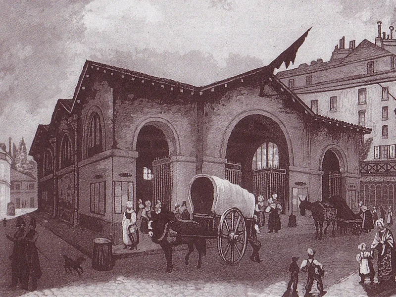 1810-Jacques Alphonse Testard - Mercato di Blancs-Manteaux 1820
